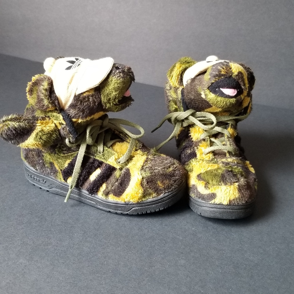 Adidas Jeremy Scott camo bear shoes